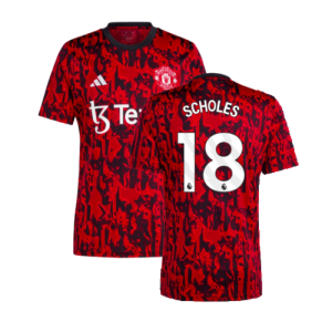 2023-2024 Man Utd Pre-Match Shirt (Red) (Scholes 18)