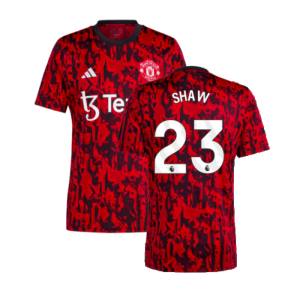 2023-2024 Man Utd Pre-Match Shirt (Red) (Shaw 23)