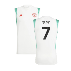 2023-2024 Man Utd Sleeveless Jersey (White) (Best 7)