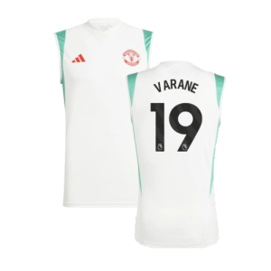 2023-2024 Man Utd Sleeveless Jersey (White) (Varane 19)