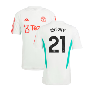 2023-2024 Man Utd Training Jersey (White) (Antony 21) 2023-2024 Man Utd Training Jersey (White) (Antony 21)