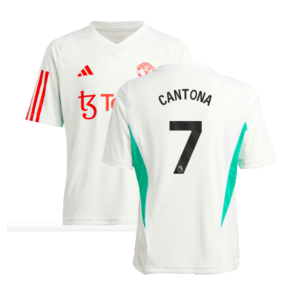 2023-2024 Man Utd Training Jersey (White) - Kids (Cantona 7) 2023-2024 Man Utd Training Jersey (White) - Kids (Cantona 7)