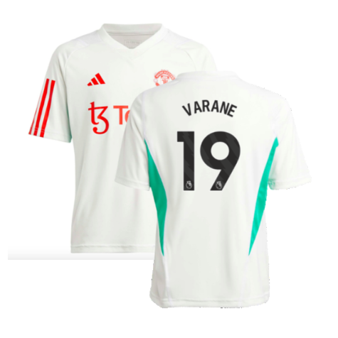 2023-2024 Man Utd Training Jersey (White) - Kids (Varane 19)