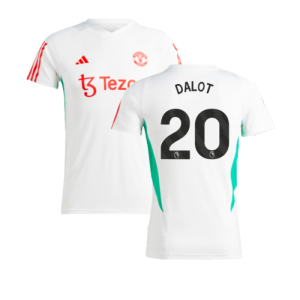 2023-2024 Man Utd Training Jersey (White) - Ladies (Dalot 20)