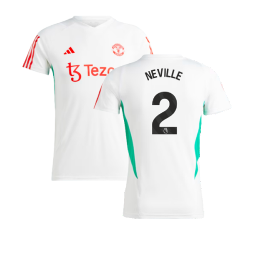 2023-2024 Man Utd Training Jersey (White) - Ladies (Neville 2)