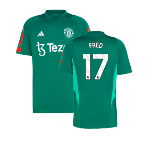 2023-2024 Man Utd Training Shirt (Green) (Fred 17)