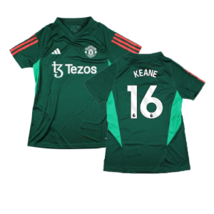 2023-2024 Man Utd Training Shirt (Green) - Ladies (Keane 16) 2023-2024 Man Utd Training Shirt (Green) - Ladies (Keane 16)