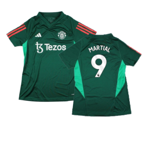 2023-2024 Man Utd Training Shirt (Green) - Ladies (Martial 9)