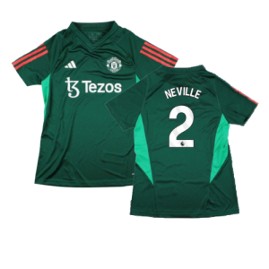 2023-2024 Man Utd Training Shirt (Green) - Ladies (Neville 2)