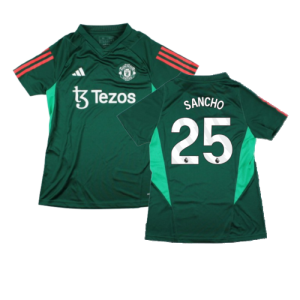 2023-2024 Man Utd Training Shirt (Green) - Ladies (Sancho 25)