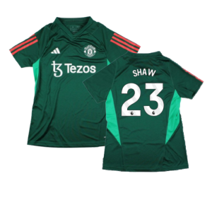 2023-2024 Man Utd Training Shirt (Green) - Ladies (Shaw 23)