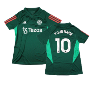 2023-2024 Man Utd Training Shirt (Green) - Ladies