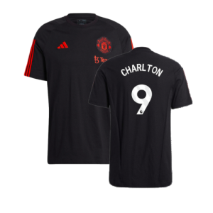 2023-2024 Man Utd Training Tee (Black) (Charlton 9)