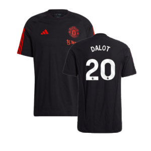 2023-2024 Man Utd Training Tee (Black) (Dalot 20)