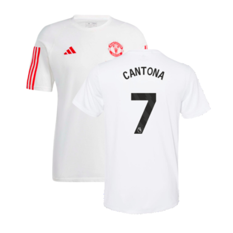 2023-2024 Man Utd Training Tee (White) (Cantona 7)