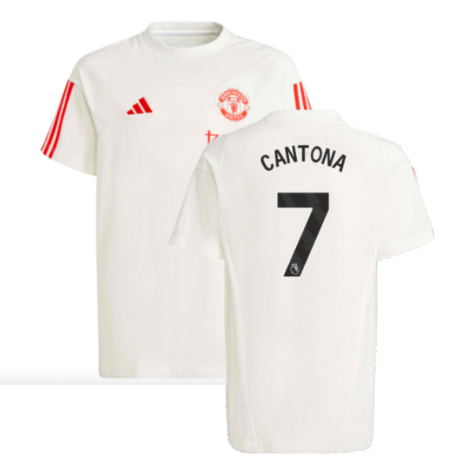 2023-2024 Man Utd Training Tee (White) - Kids (Cantona 7)