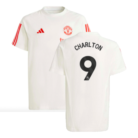 2023-2024 Man Utd Training Tee (White) - Kids (Charlton 9)