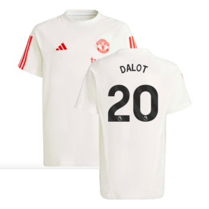 2023-2024 Man Utd Training Tee (White) - Kids (Dalot 20)