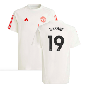 2023-2024 Man Utd Training Tee (White) - Kids (Varane 19)