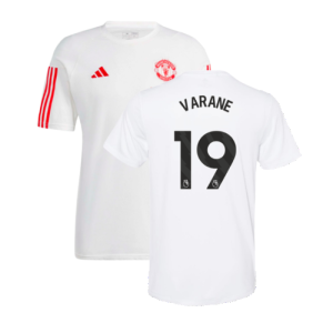 2023-2024 Man Utd Training Tee (White) (Varane 19)