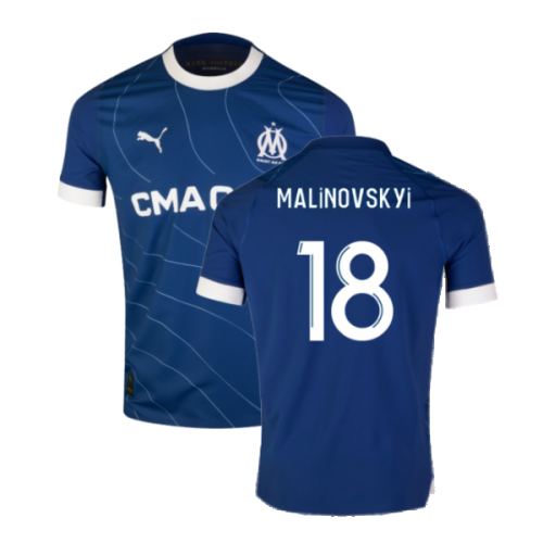 2023-2024 Marseille Authentic Away Shirt (Malinovskyi 18)