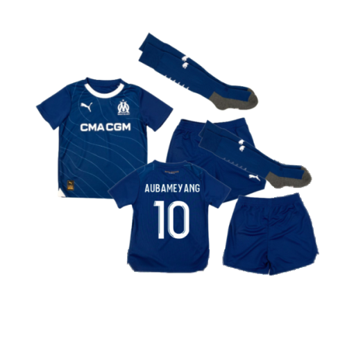 2023-2024 Marseille Away Mini Kit (Aubameyang 10)