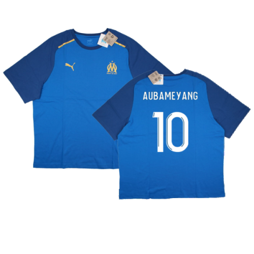 2023-2024 Marseille Casuals Tee (Blue) (Aubameyang 10)