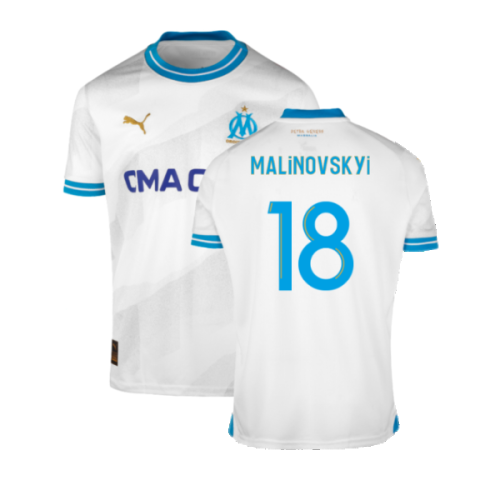 2023-2024 Marseille Home Shirt (Kids) (Malinovskyi 18)