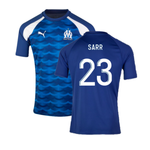 2023-2024 Marseille Pre-Match Jersey (Blue) (Sarr 23)