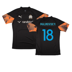 2023-2024 Marseille Training Jersey (Black) (Malinovskyi 18)