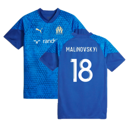 2023-2024 Marseille Training Jersey (Blue) (Malinovskyi 18)