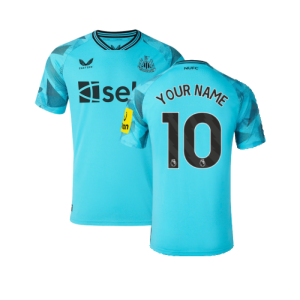 2023-2024 Newcastle Away Goalkeeper Shirt (Blue) - Kids (Your Name)