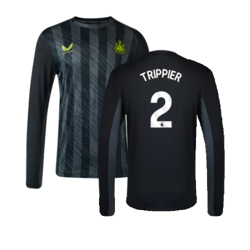 2023-2024 Newcastle Coaches Training Long Sleeve Tee (Black) (Trippier 2)