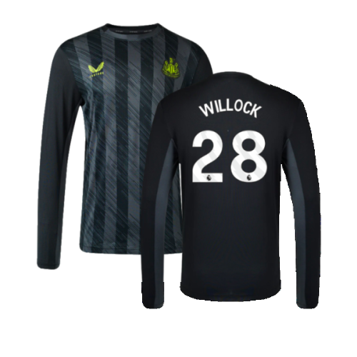 2023-2024 Newcastle Coaches Training Long Sleeve Tee (Black) (Willock 28)