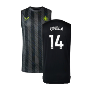 2023-2024 Newcastle Coaches Training Vest (Black) (Ginola 14)