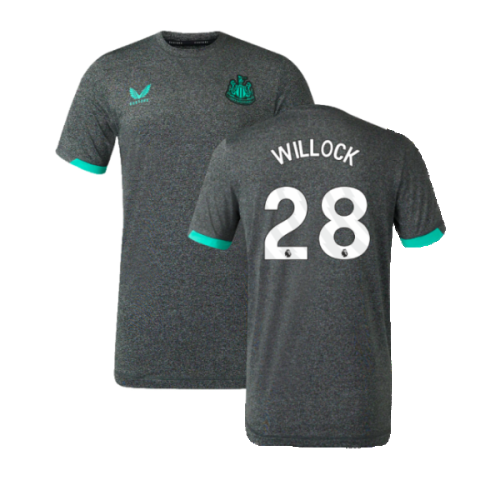 2023-2024 Newcastle Coaches Travel Tee (Black Marl) (Willock 28)