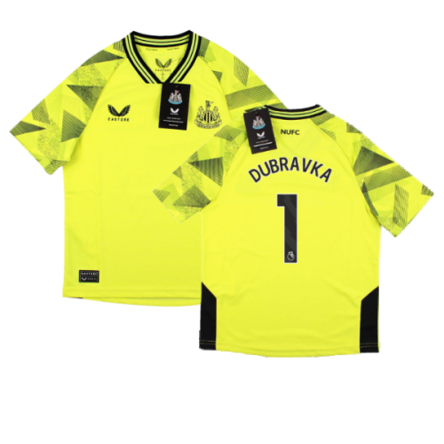 2023-2024 Newcastle Home Goalkeeper Shirt (Yellow) - Kids (DUBRAVKA 1)