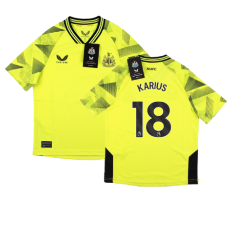 2023-2024 Newcastle Home Goalkeeper Shirt (Yellow) - Kids (KARIUS 18)