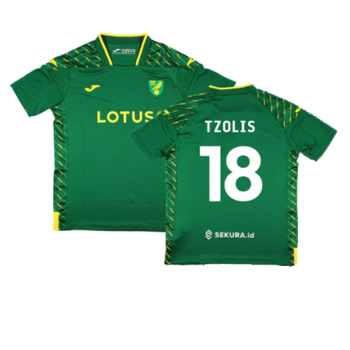 2023-2024 Norwich City Away Shirt (Kids) (Tzolis 18)