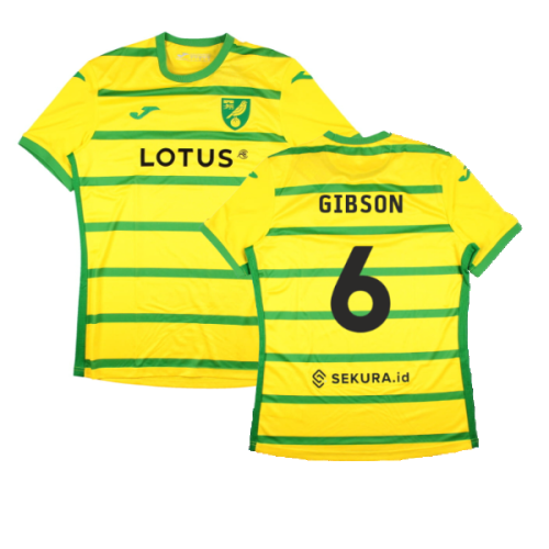 2023-2024 Norwich City Home Shirt (Gibson 6)