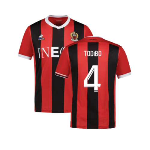 2023-2024 OGC Nice Home Shirt (Kids) (Todibo 4)