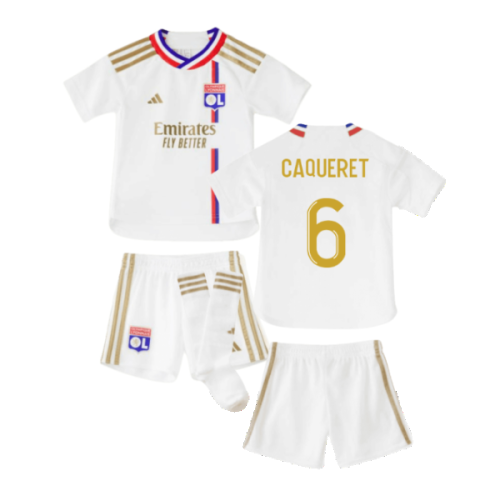 2023-2024 Olympique Lyon Home Mini Kit (Caqueret 6)