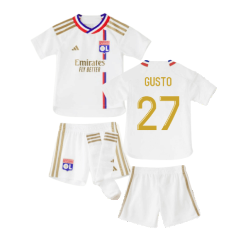 2023-2024 Olympique Lyon Home Mini Kit (Gusto 27)