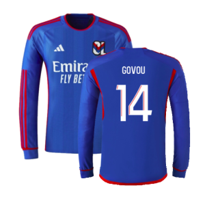 2023-2024 Olympique Lyon Long Sleeve Away Shirt (Govou 14)