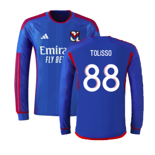 2023-2024 Olympique Lyon Long Sleeve Away Shirt (Tolisso 88)