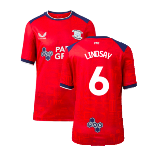 2023-2024 Preston North End Away Shirt (Kids) (Lindsay 6)