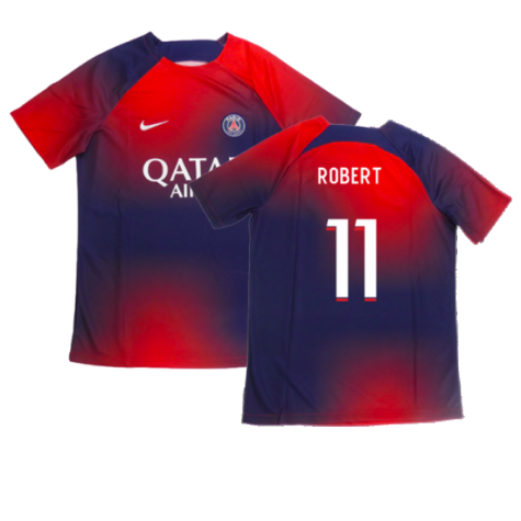 2023-2024 PSG Academy Pro Dri-FIT Pre-Match Shirt (Red) (Robert 11)