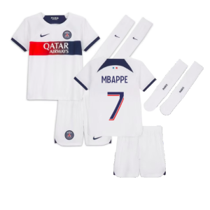 2023-2024 PSG Away Little Boys Mini Kit (Mbappe 7)