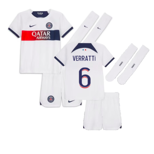 2023-2024 PSG Away Little Boys Mini Kit (Verratti 6)