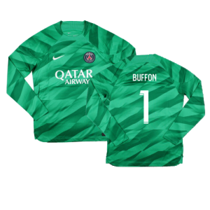 2023-2024 PSG Goalkeeper Long Sleeve Shirt (Green) (BUFFON 1)